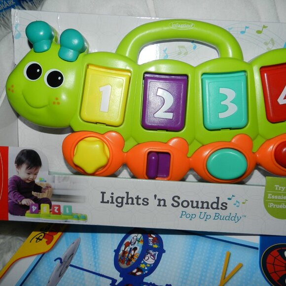 Infantino Baby Learning Fun Lights 'n Sounds Pop Up Buddy Toy BNIB🆕⌚📦🏃💨🚚 - Picture 3 of 16